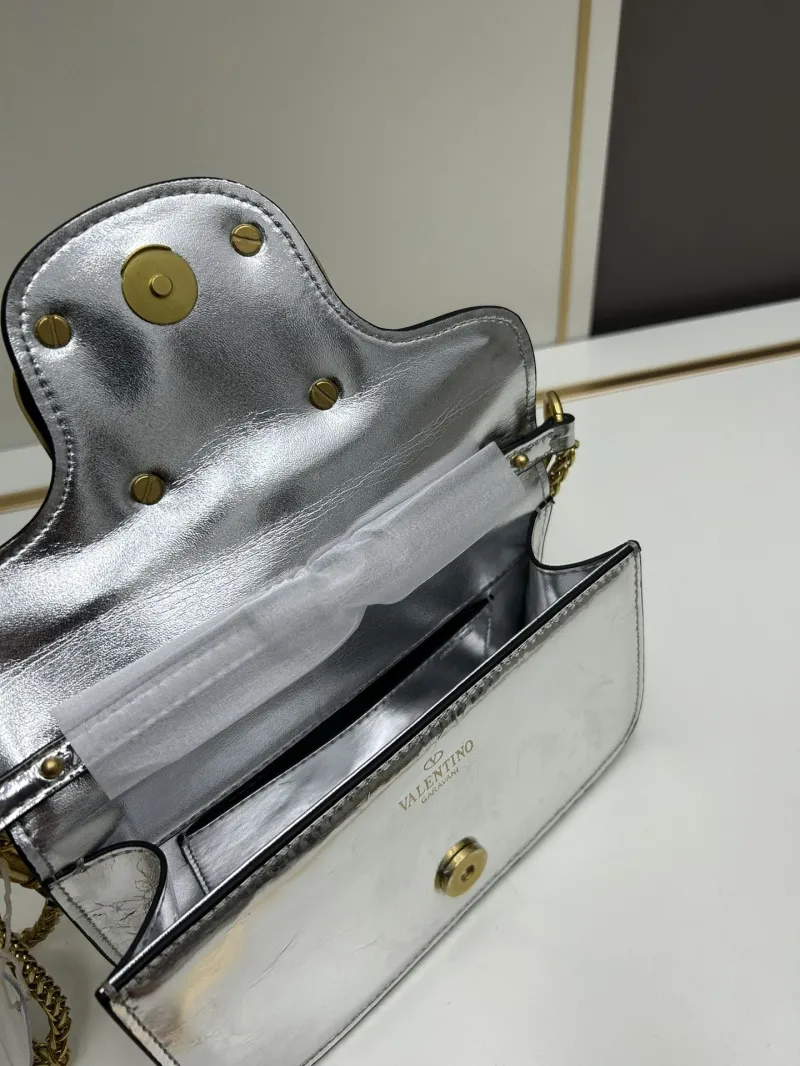 Valentino Silver Satchel Bag 517 - Image 7