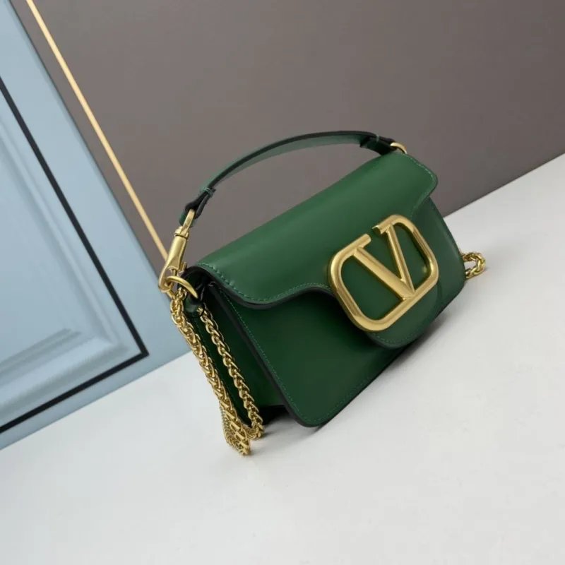 Alternative view of Valentino Small Green Leather Satchel Bag