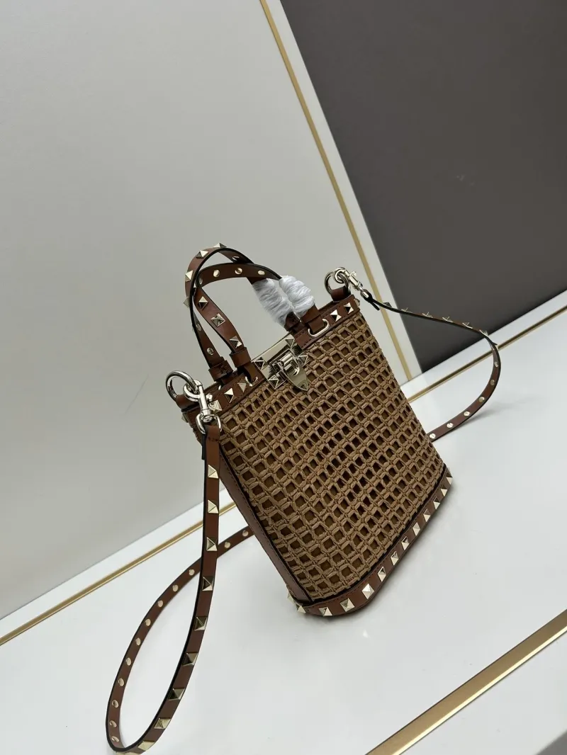 Alternative view of Valentino Brown Woven Satchel Bag 20250
