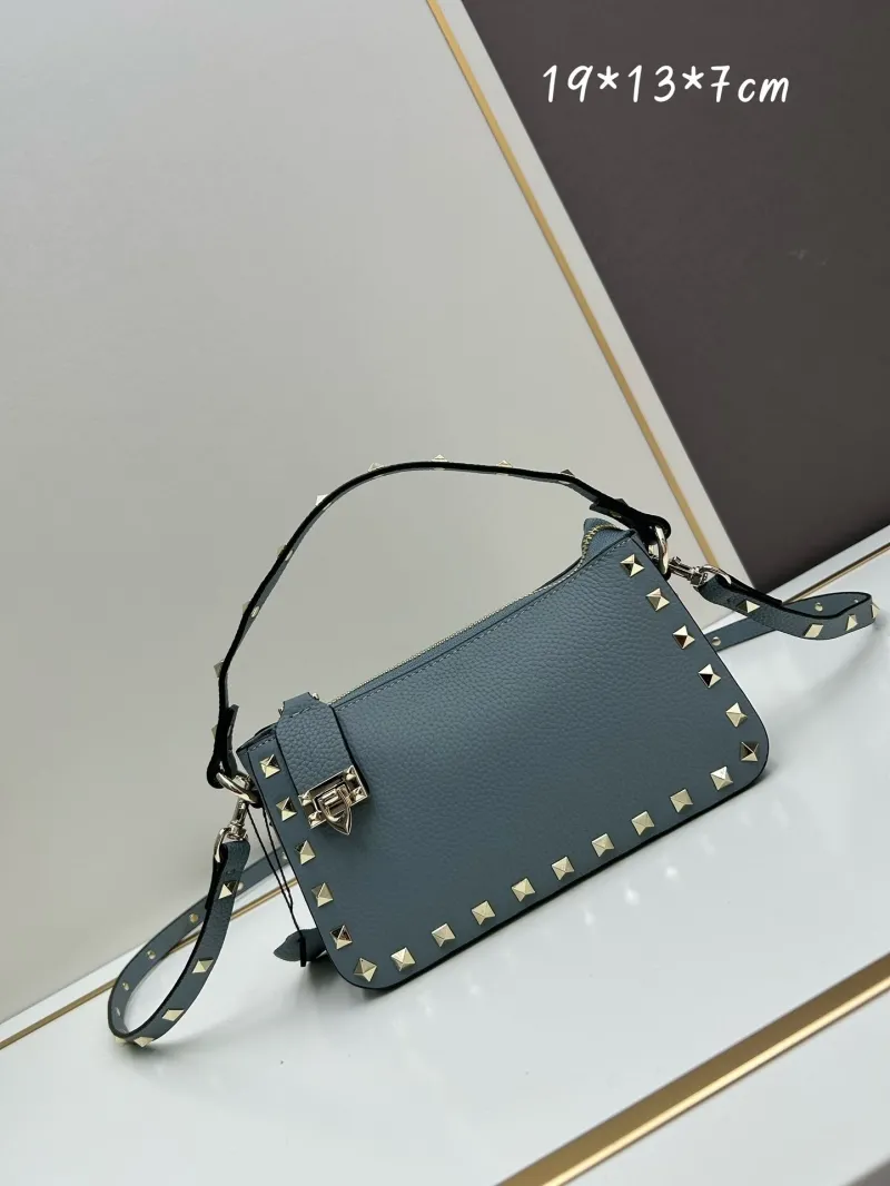 Valentino Blue Leather Satchel Bag 529