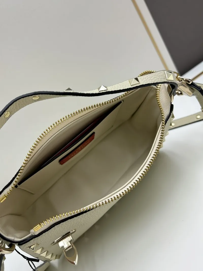 Valentino Cream Studded Satchel Bag - Image 7