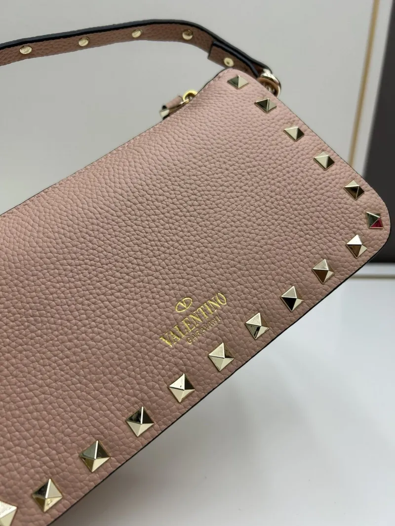 Valentino Pink Rockstud Satchel Bag 532 - Image 6