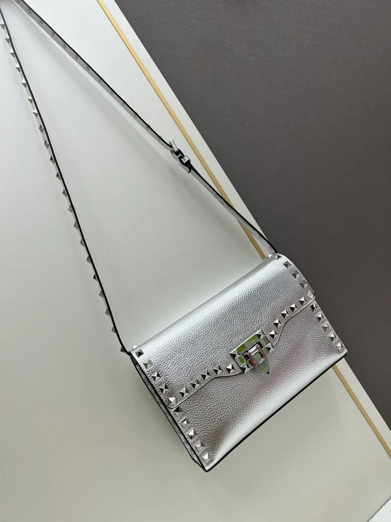 Alternative view of Valentino Silver Crossbody Satchel Bag 0133