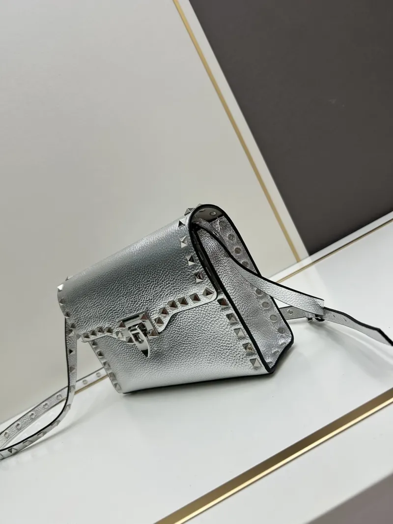 Valentino Silver Crossbody Satchel Bag 0133 - Image 3