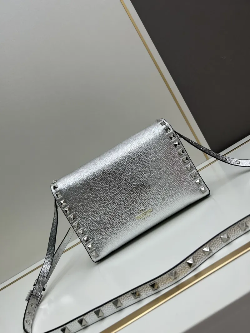 Valentino Silver Crossbody Satchel Bag 0133 - Image 4
