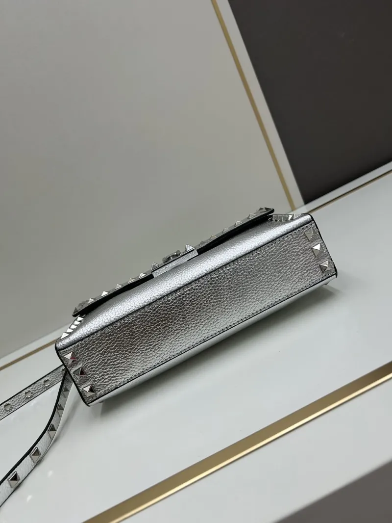Valentino Silver Crossbody Satchel Bag 0133 - Image 6