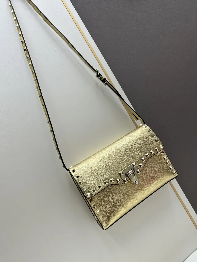 Alternative view of Valentino Gold Leather Crossbody Bag 0133