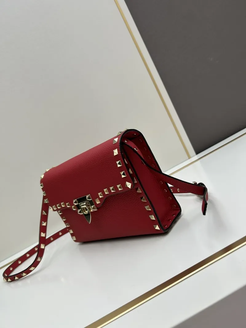Valentino Red Studded Crossbody Bag 0133 - Image 3