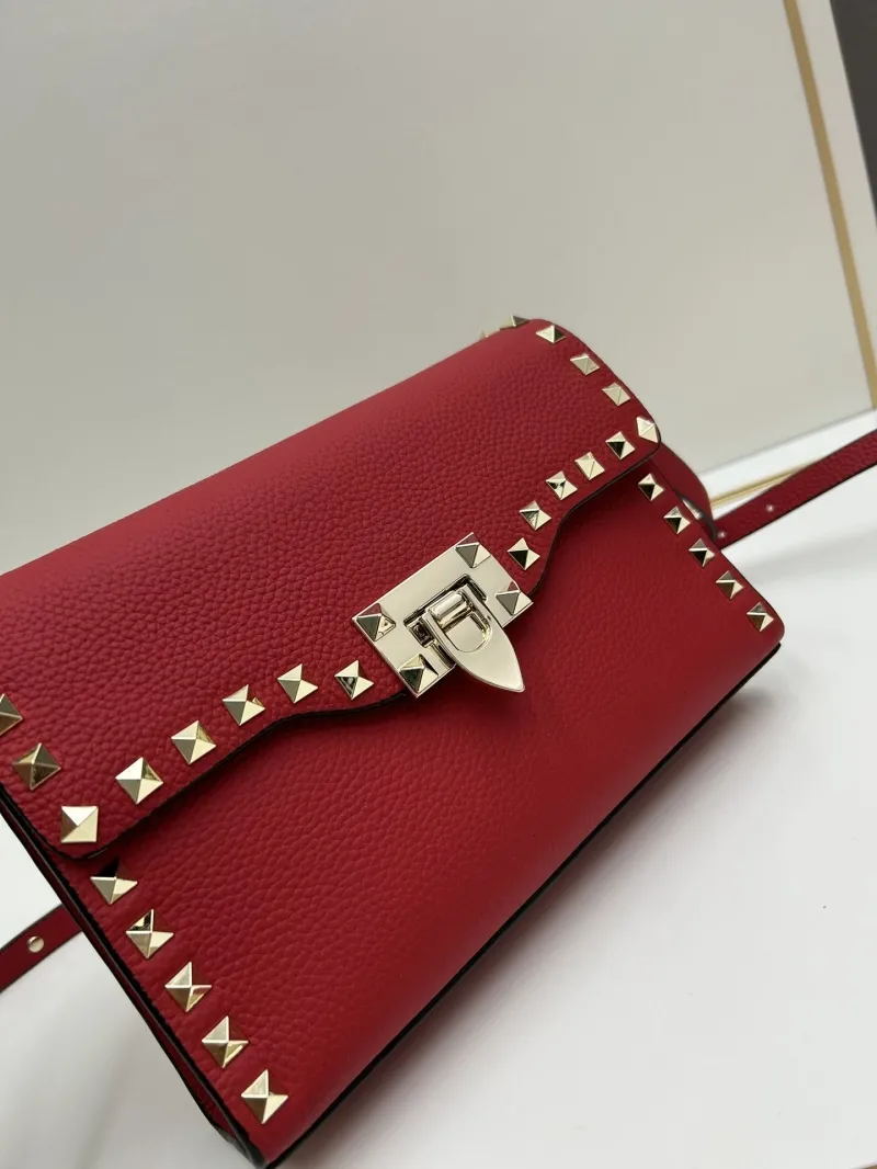 Valentino Red Studded Crossbody Bag 0133 - Image 5