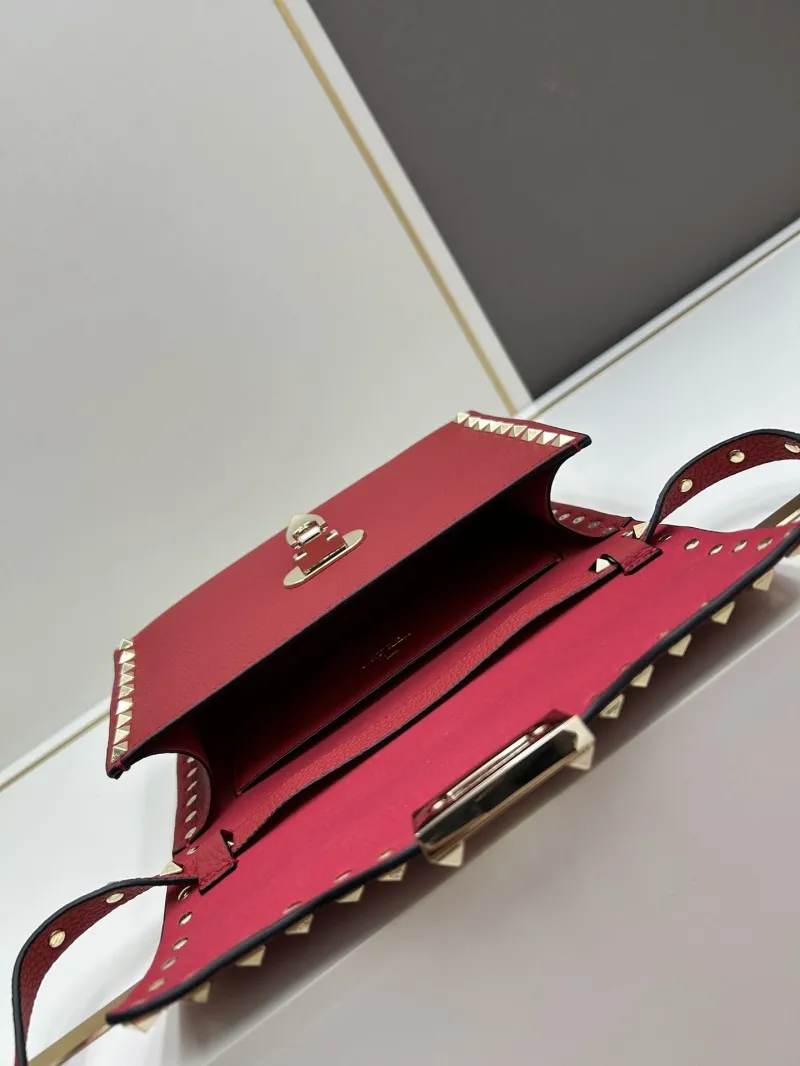 Valentino Red Studded Crossbody Bag 0133 - Image 8