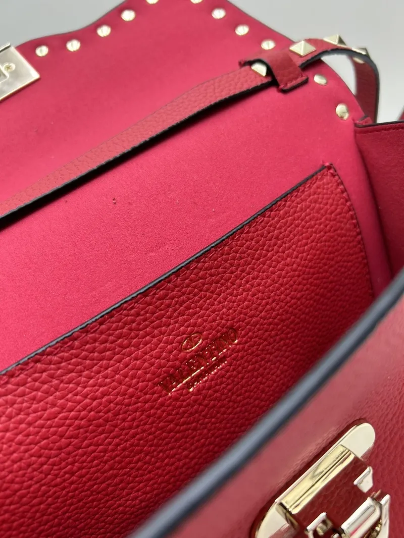 Valentino Red Studded Crossbody Bag 0133 - Image 9