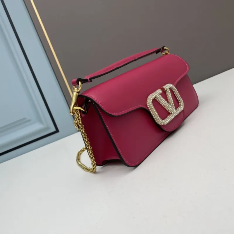Alternative view of Valentino Fuchsia Leather Chain Satchel Bag 543