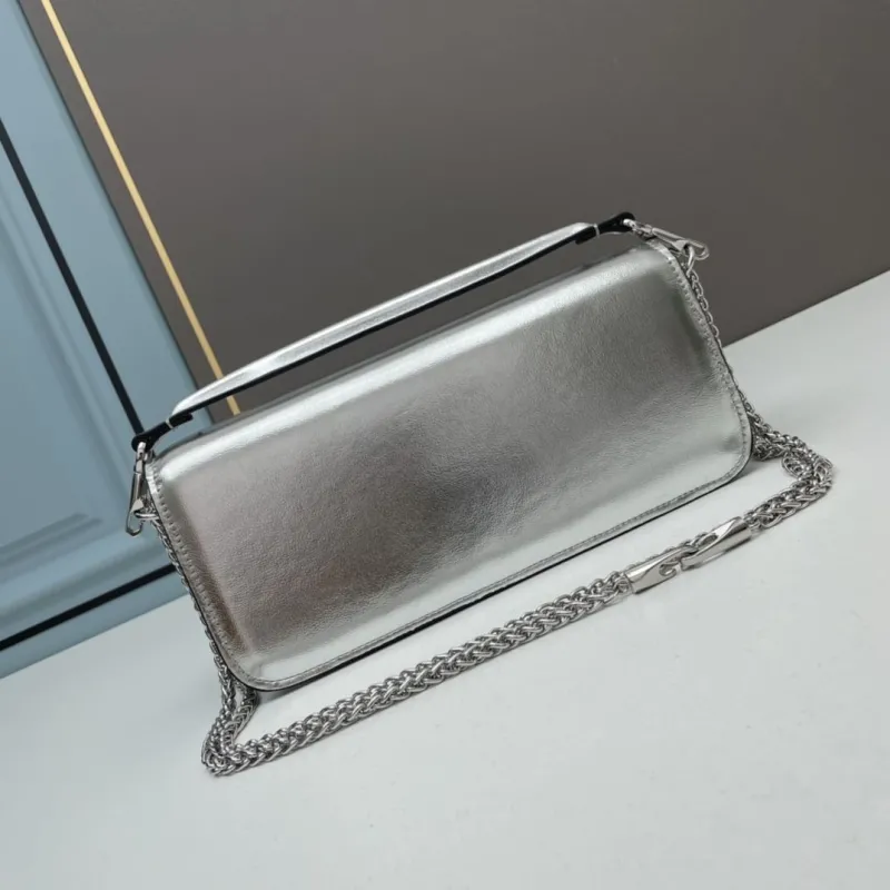 Valentino Silver Satchel Bag 224-1 27cm - Image 3