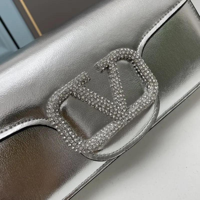 Valentino Silver Satchel Bag 224-1 27cm - Image 5