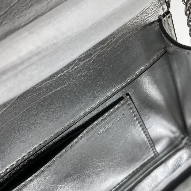Valentino Silver Satchel Bag 224-1 27cm - Image 8