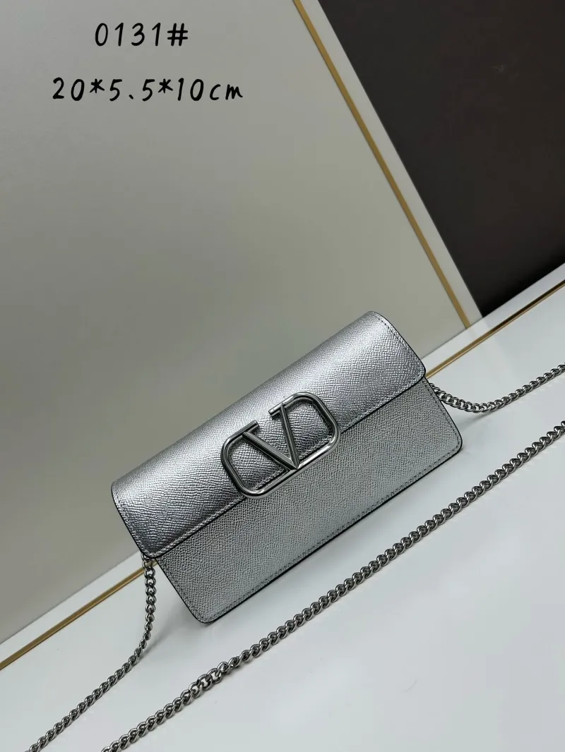 Valentino Silver Chain Crossbody Bag 0131