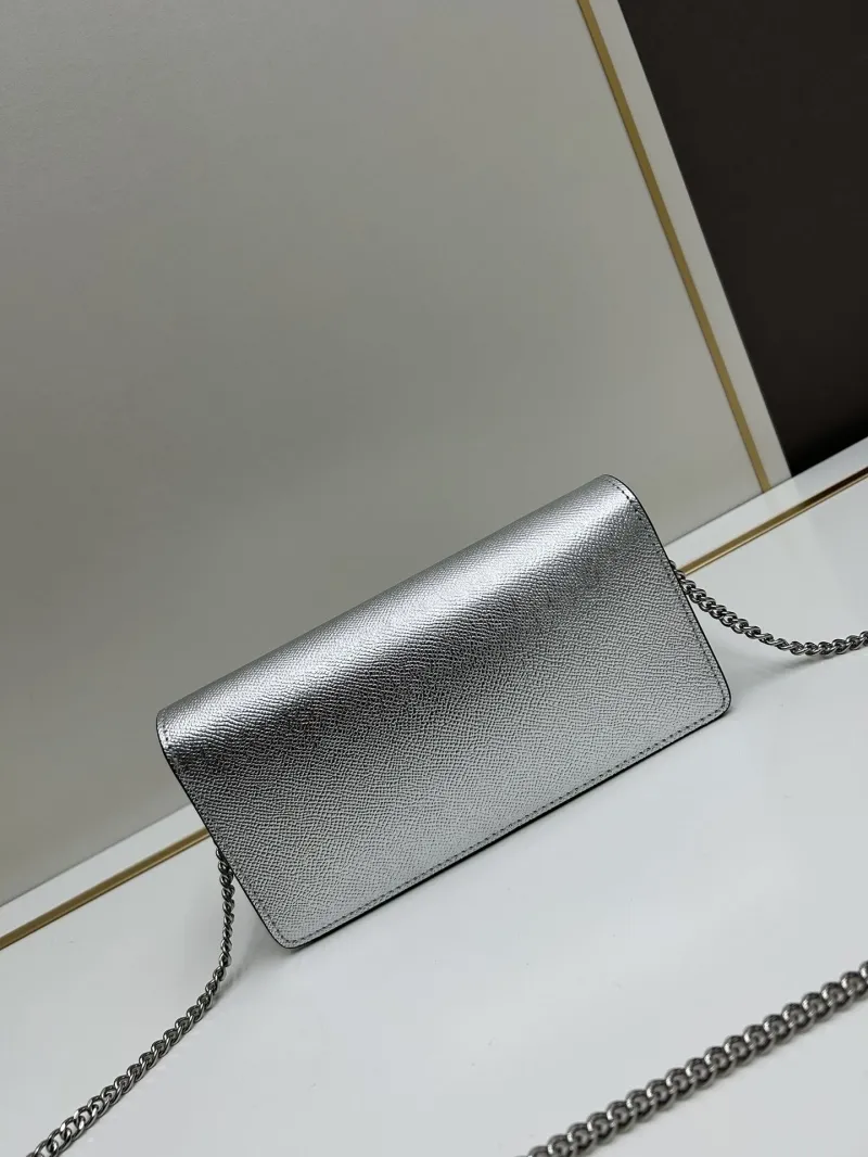 Valentino Silver Chain Crossbody Bag 0131 - Image 3