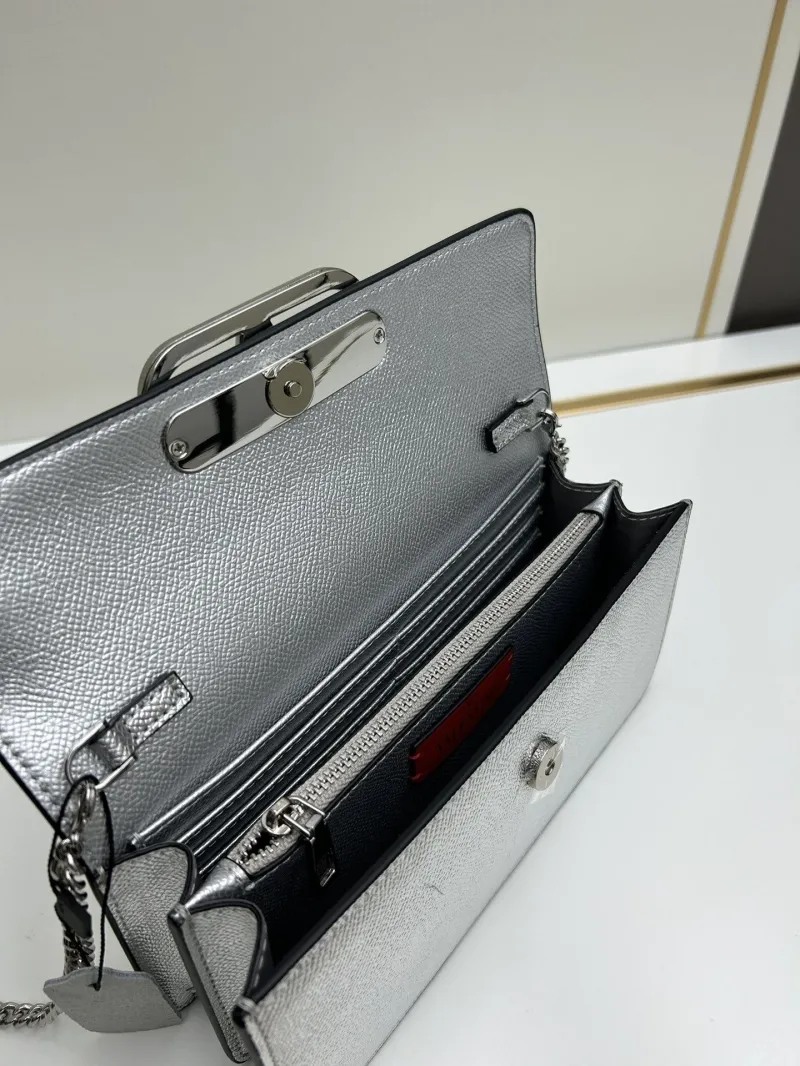 Valentino Silver Chain Crossbody Bag 0131 - Image 7