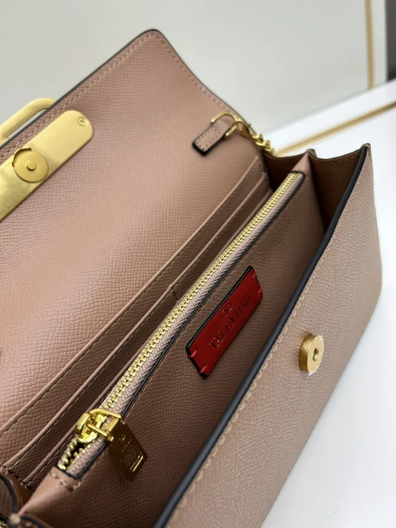 Valentino Brown Chain Satchel Bag 0131 - Image 8