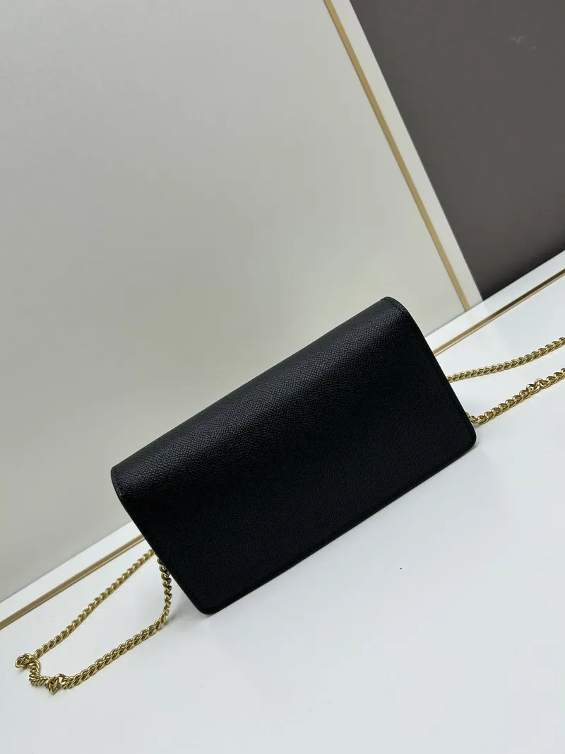 Valentino Black V Logo Chain Crossbody Bag 0131 - Image 3
