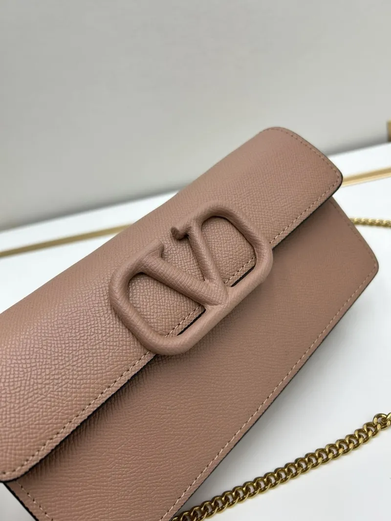 Valentino Brown Chain Crossbody Satchel Bag - Image 4
