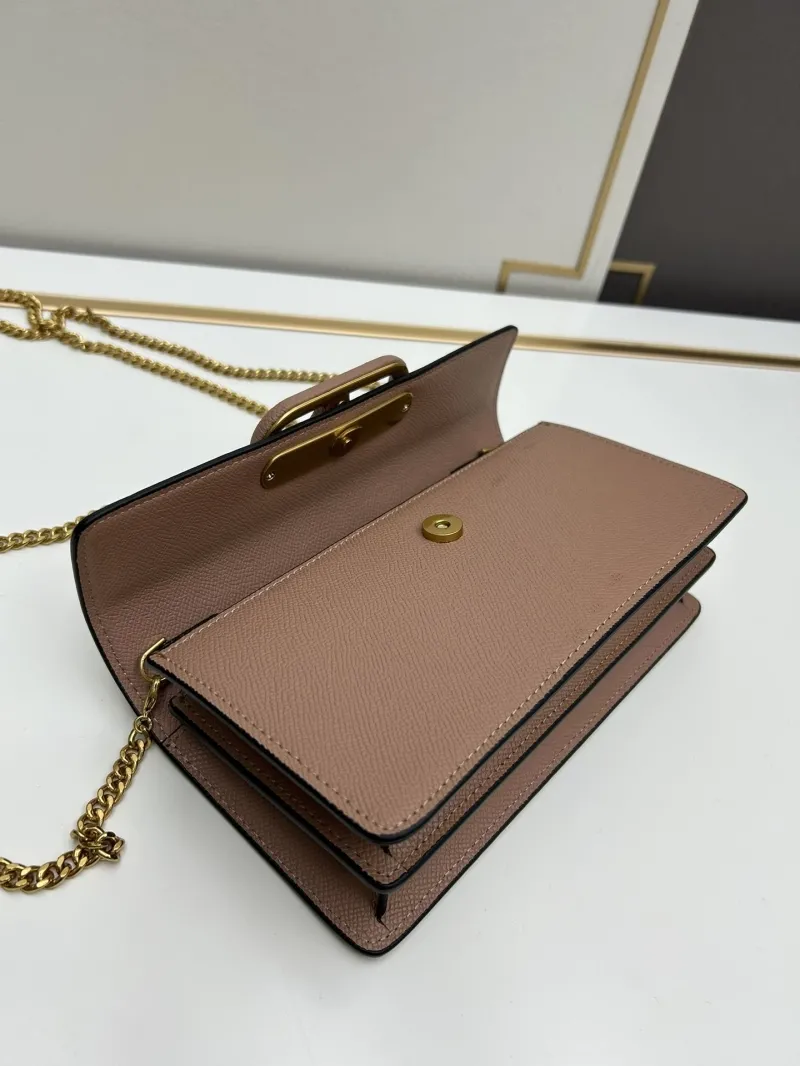 Valentino Brown Chain Crossbody Satchel Bag - Image 5