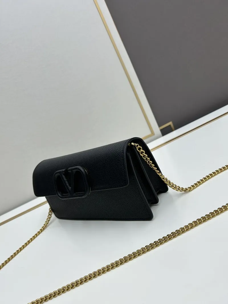 Alternative view of Valentino Black Chain Crossbody Bag 0131