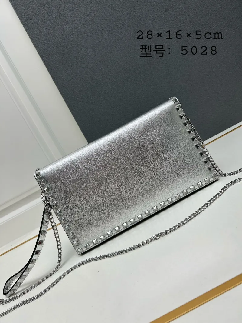 Alternative view of Valentino Silver Chain Satchel Bag Model 5028