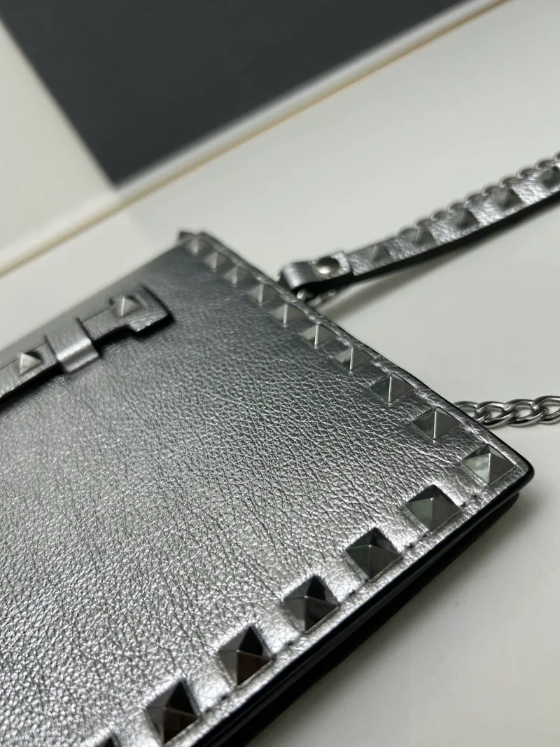 Valentino Silver Chain Satchel Bag Model 5028 - Image 5