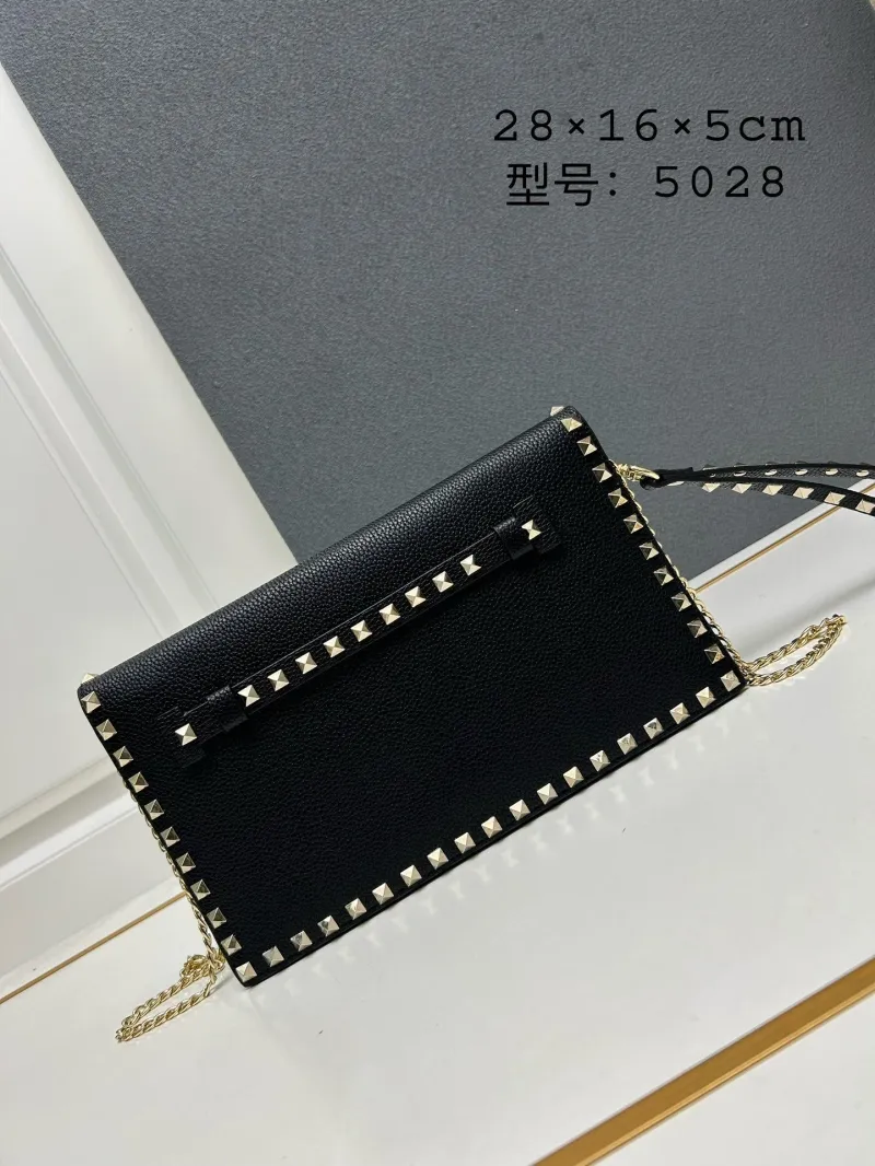 Valentino Black Studded Crossbody Satchel Bag Model 5028
