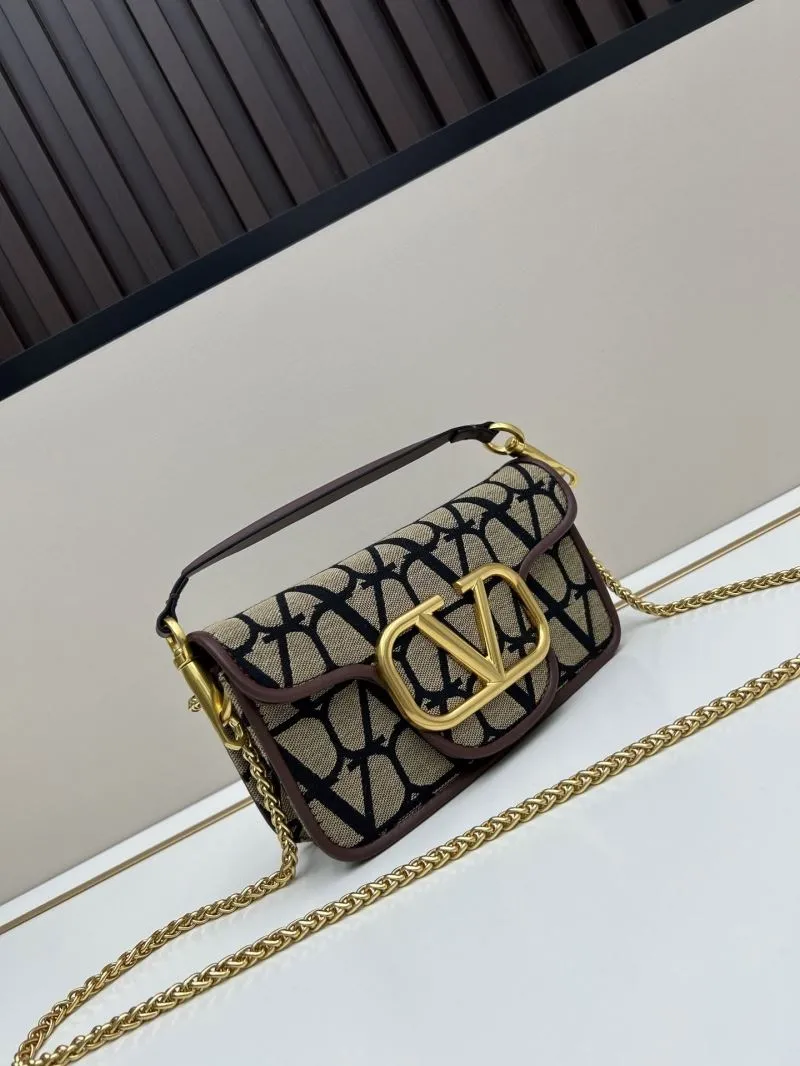 Alternative view of Valentino 5102 Beige Black Crossbody Satchel Bag