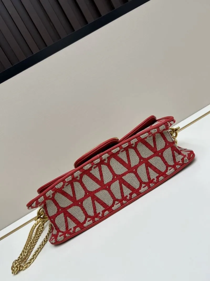 Valentino Red Monogram Satchel Bag 5103 - Image 5
