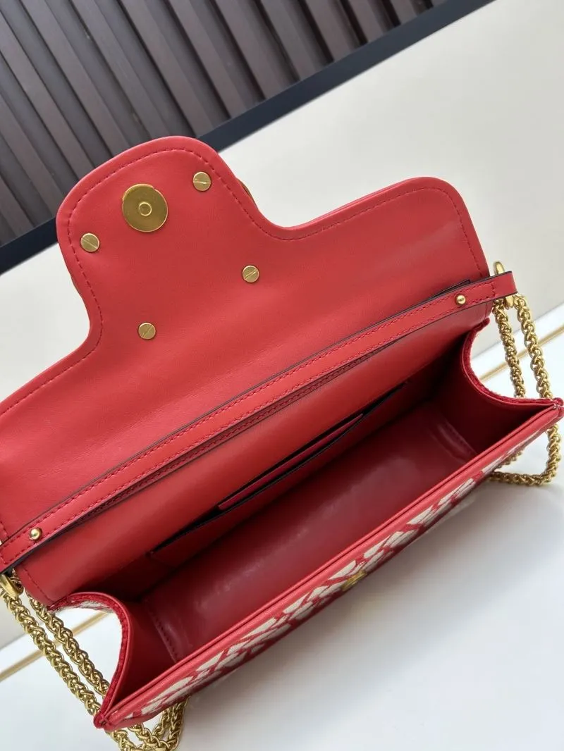 Valentino Red Monogram Satchel Bag 5103 - Image 7