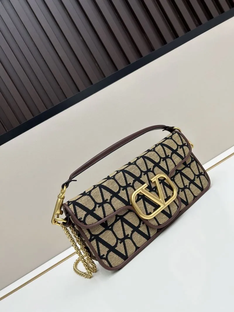 Alternative view of Valentino 5103 Beige Black Monogram Shoulder Bag