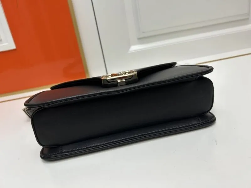 Valentino Black Crossbody Satchel Bag Model 5019 24x15x8cm - Image 7