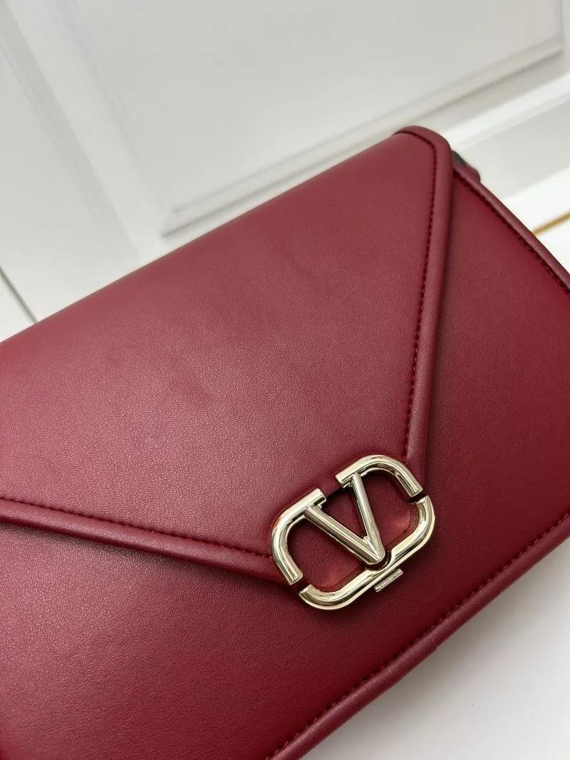 Valentino Maroon Leather Satchel Bag Model 5019 - Image 4