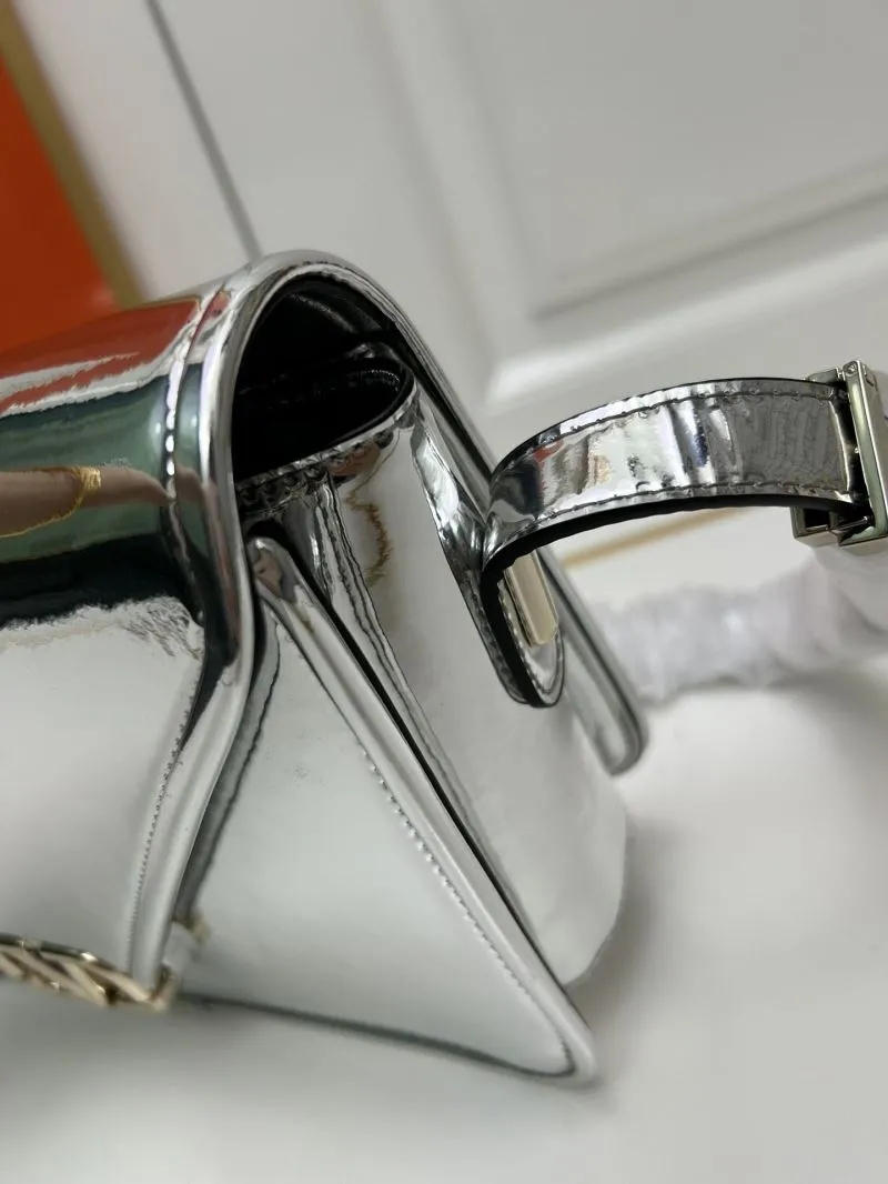 Valentino Metallic Silver Satchel Bag 5019 - Image 5