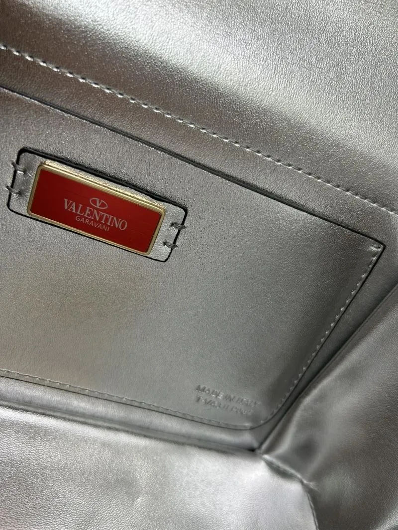 Valentino Metallic Silver Satchel Bag 5019 - Image 8