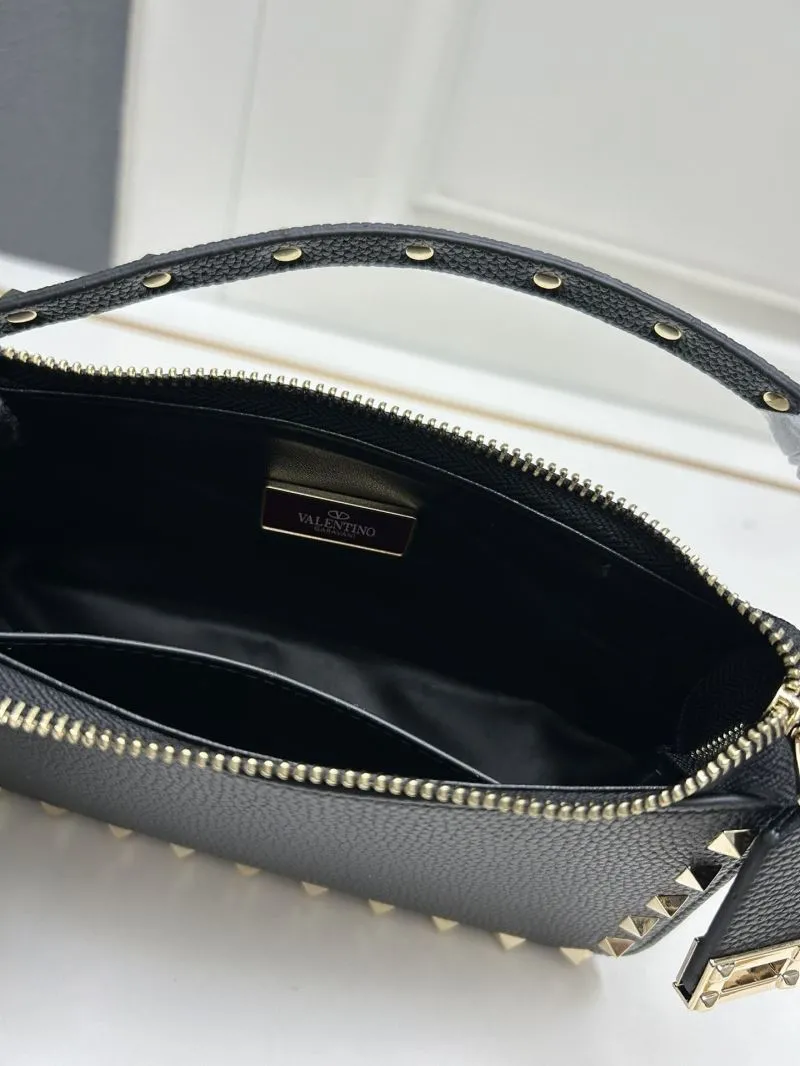 Valentino Black Rockstud Satchel Bag 9881 - Image 7