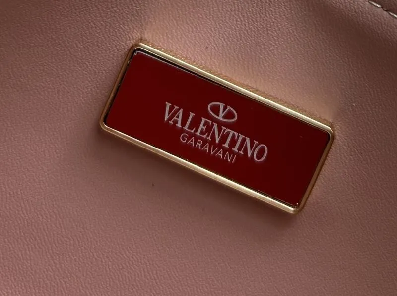 Valentino Pink Studded Crossbody Satchel Bag 9881 - Image 8