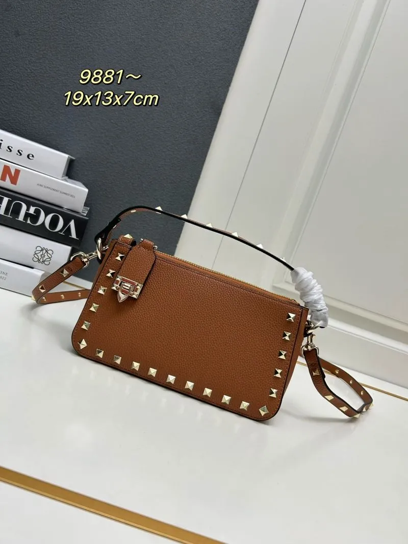 Valentino Brown Leather Crossbody Bag T-VA31LP002