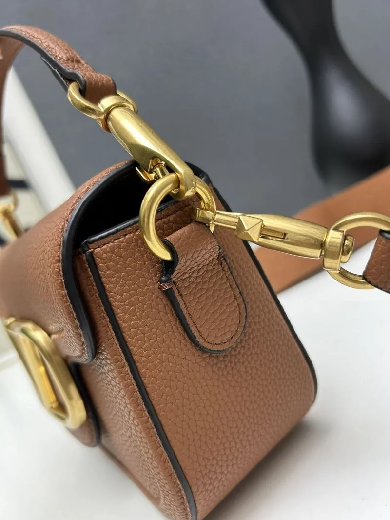 Valentino Brown Leather Satchel Bag 5026 - Image 4