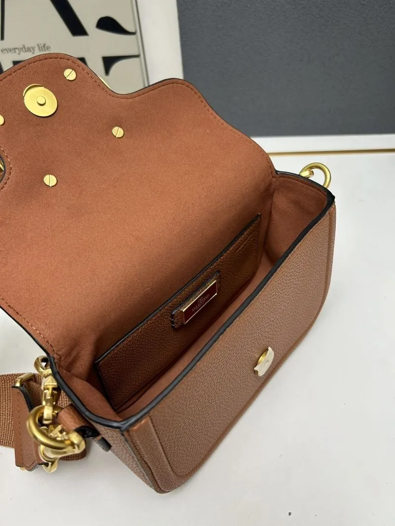 Valentino Brown Leather Satchel Bag 5026 - Image 8