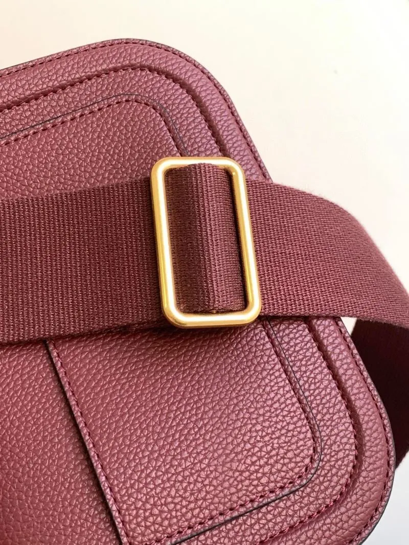 Valentino Burgundy Crossbody Satchel Bag 5026 - Image 7