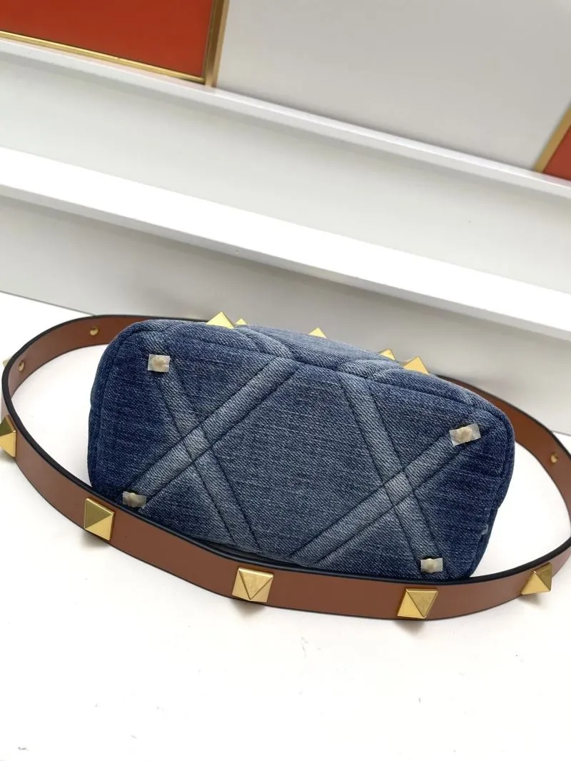 Valentino Denim Blue Satchel Bag Model 9833 Size 21x17x14cm - Image 7
