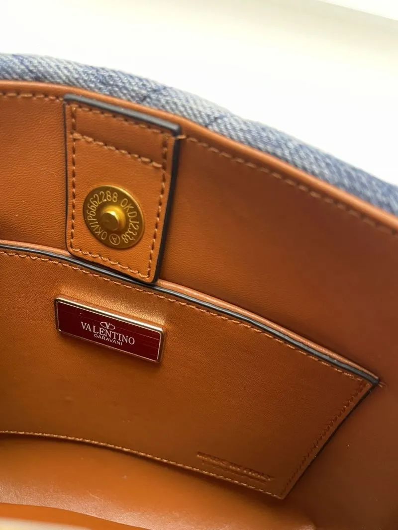 Valentino Denim Blue Satchel Bag Model 9833 Size 21x17x14cm - Image 9