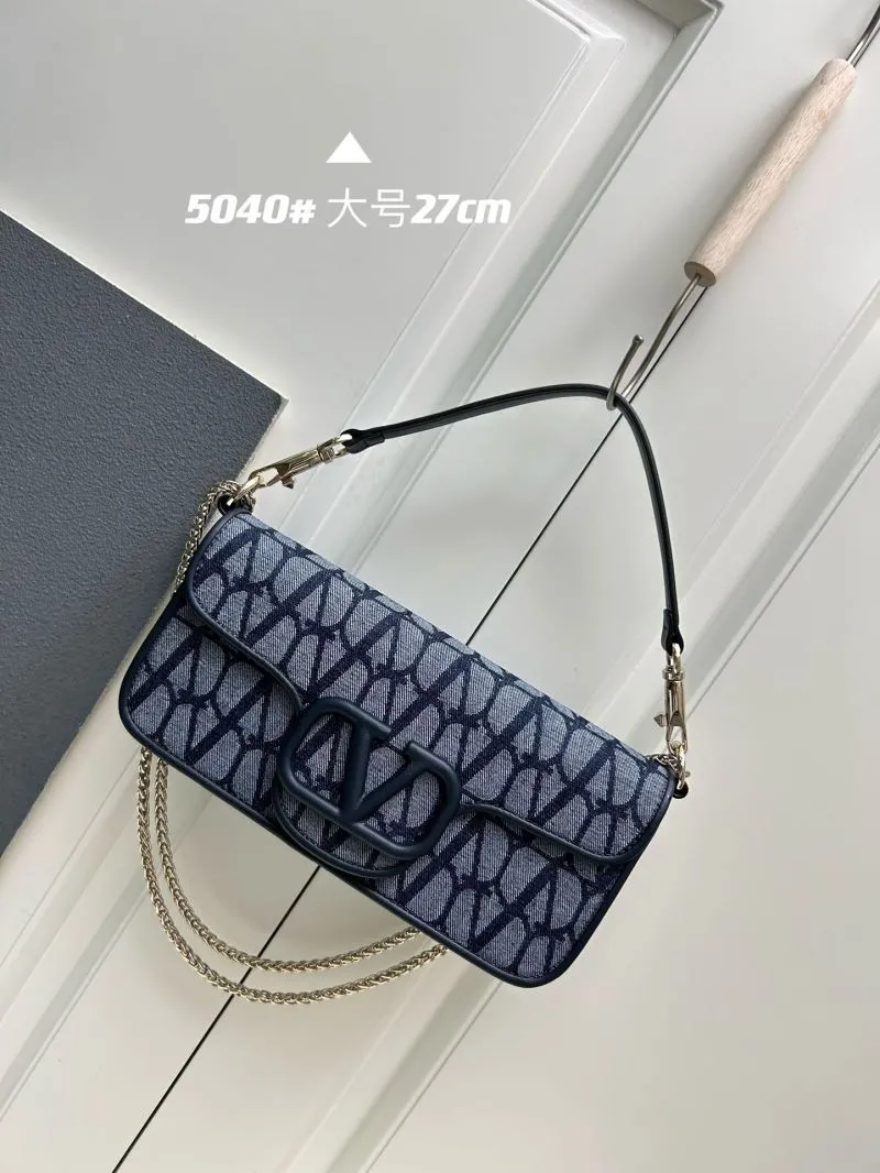 Valentino 5040 Large Navy Blue Satchel Bag