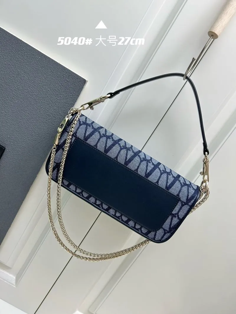 Alternative view of Valentino 5040 Large Navy Blue Satchel Bag