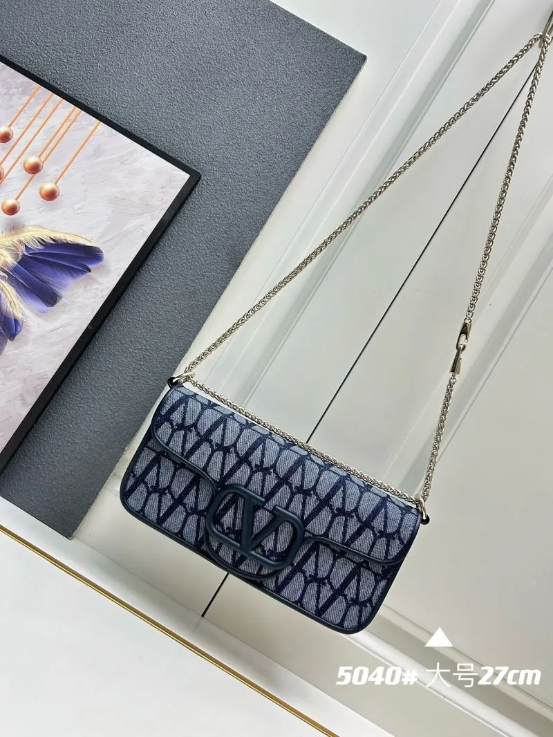 Valentino 5040 Large Navy Blue Satchel Bag - Image 3