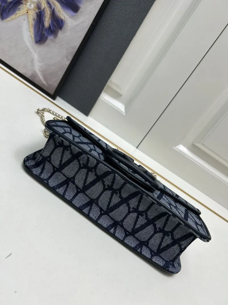Valentino 5040 Large Navy Blue Satchel Bag - Image 7